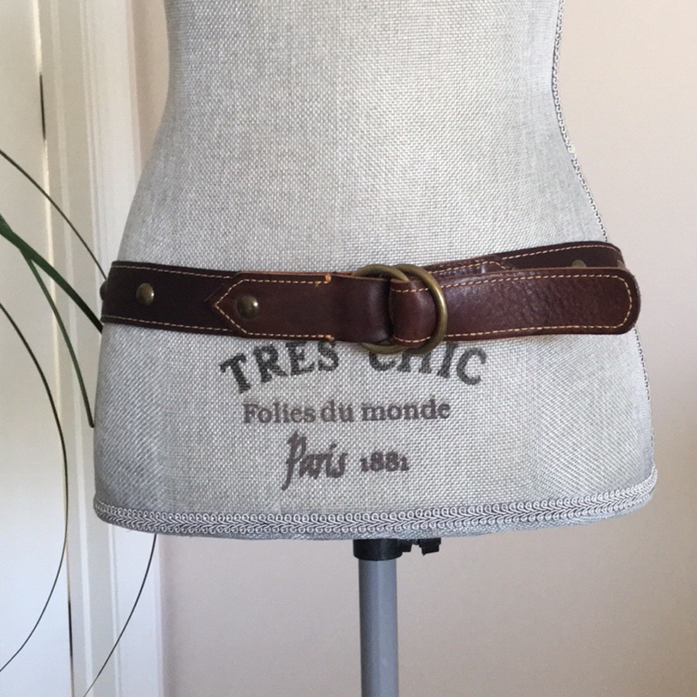 JCrew vintage belt with leather & studs.